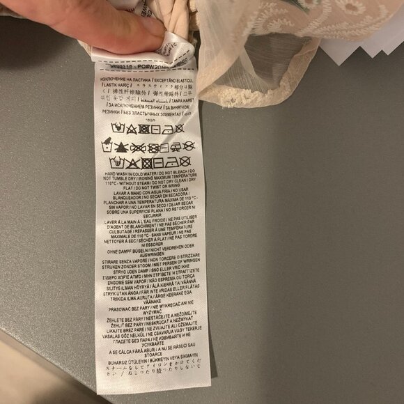 Guess XS Sheer Top with floral and lace pattern. - Picture 5 of 5